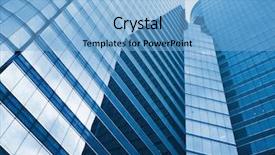  Presentation with high rise building - PPT theme having business building background and a light blue colored foreground
