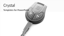  Presentation with car key - Beautiful PPT theme featuring business buy sell system - car key on white background backdrop and a white colored foreground