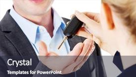  Presentation with autonomous car - Amazing presentation having business buy sell system - car salesman handing backdrop and a tawny brown colored foreground