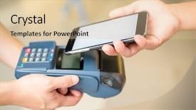  Presentation with nfc - PPT layouts consisting of business buy sell system - customer pay the bill background and a  colored foreground
