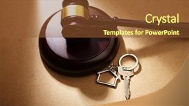  Presentation with judge gavel or law hammer - PPT layouts having business buy sell system - gavel hammer and key ring background and a tawny brown colored foreground