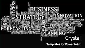  Presentation with word scramble - Presentation theme having business buzz words scrambled up background and a black colored foreground