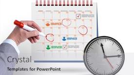  Presentation with audit business compliance concept - Beautiful slides featuring business-calendar-concept-with-businessman backdrop and a light gray colored foreground