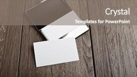  Presentation with business card - PPT layouts consisting of business card and cardholder background and a gray colored foreground