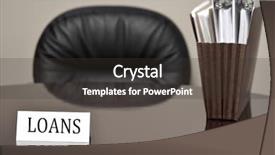  Presentation with business loan - Presentation design having business card for loans lending background and a dark gray colored foreground