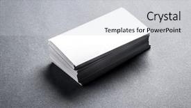  Presentation with business card - PPT theme with business card on grey background background and a light gray colored foreground
