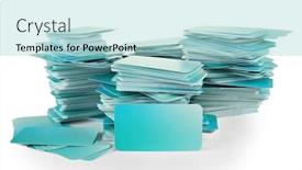  Presentation with business cards - Presentation consisting of business-cards-isolated-on-white background and a light blue colored foreground