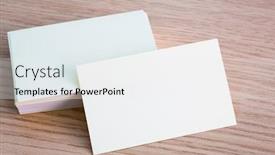  Presentation with business cards - Cool new PPT layouts with business cards on wood table backdrop and a white colored foreground