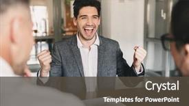  Presentation with 30 60 90 job interview - PPT theme with business career and placement concept background and a dark gray colored foreground