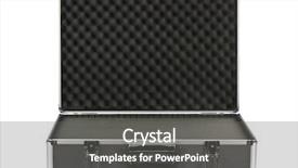  Presentation with white and black figures climbing ladders - Presentation theme having business case - black open padded aluminum briefcase background and a gray colored foreground