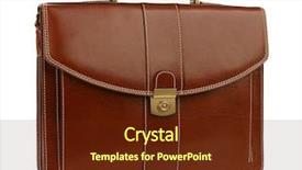  Presentation with portfolio - Presentation with yoga woman sitting in lotus pose on the beach during sunset with reflection in water - in bright colors background and a coral colored foreground