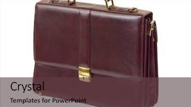  Presentation with case - PPT theme with business case isolated on white background and a tawny brown colored foreground