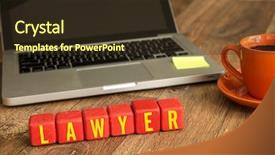  Presentation with lawyer - PPT layouts consisting of business case property - lawyer written on a wooden background and a tawny brown colored foreground