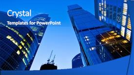  Presentation with bullseye center goal success business - Cool new presentation theme with business center at the end backdrop and a cobalt blue colored foreground