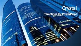  Presentation with bullseye center goal success business - Slides consisting of business center at the end background and a ocean colored foreground