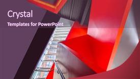  Presentation with abstract modern architecture - Colorful presentation theme enhanced with business center in vancouver canada backdrop and a tawny brown colored foreground