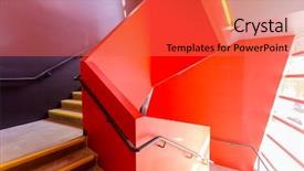  Presentation with abstract modern architecture - Presentation enhanced with business center in vancouver canada background and a red colored foreground