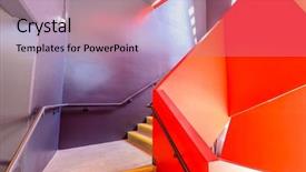  Presentation with abstract modern architecture - Colorful PPT theme enhanced with business center in vancouver canada backdrop and a  colored foreground