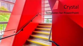  Presentation with abstract modern architecture - Beautiful presentation design featuring business center in vancouver canada backdrop and a  colored foreground