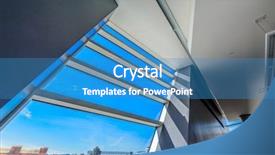  Presentation with abstract modern architecture - Presentation design enhanced with business center in vancouver canada background and a teal colored foreground