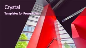  Presentation with abstract modern architecture - Audience pleasing PPT theme consisting of business center in vancouver canada backdrop and a wine colored foreground