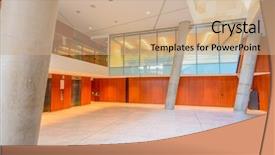  Presentation with abstract modern architecture - Presentation theme enhanced with business center in vancouver canada background and a coral colored foreground