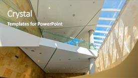  Presentation with abstract modern architecture - Slide set having business center in vancouver canada background and a  colored foreground