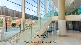  Presentation with abstract modern architecture - Presentation theme featuring business center in vancouver canada background and a  colored foreground