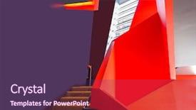  Presentation with abstract modern architecture - Slide set with business center in vancouver canada background and a  colored foreground