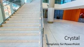  Presentation with abstract modern architecture - Presentation theme featuring business center in vancouver canada background and a  colored foreground