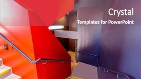  Presentation with abstract modern architecture - Amazing presentation having business center in vancouver canada backdrop and a  colored foreground