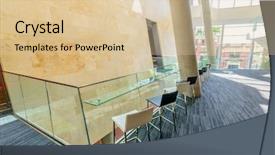  Presentation with abstract modern architecture - PPT layouts with business center in vancouver canada background and a lemonade colored foreground