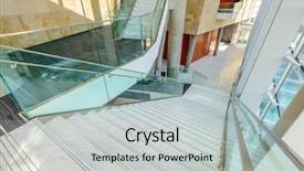  Presentation with abstract modern architecture - Colorful slide deck enhanced with business center in vancouver canada backdrop and a  colored foreground