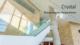  Presentation with abstract modern architecture - Presentation theme having business center in vancouver canada background and a  colored foreground