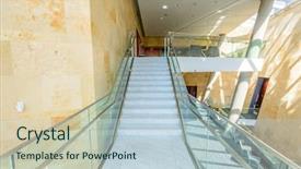  Presentation with abstract modern architecture - Presentation theme with business center in vancouver canada background and a  colored foreground