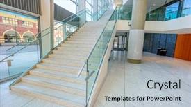  Presentation with abstract modern architecture - Theme having business center in vancouver canada background and a  colored foreground