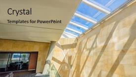  Presentation with abstract modern architecture - Audience pleasing slide set consisting of business center in vancouver canada backdrop and a coral colored foreground