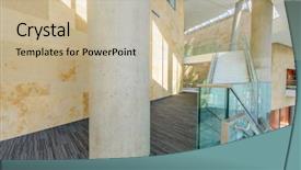  Presentation with abstract modern architecture - Cool new theme with business center in vancouver canada backdrop and a soft green colored foreground