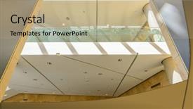  Presentation with abstract modern architecture - Colorful PPT theme enhanced with business center in vancouver canada backdrop and a  colored foreground