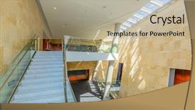  Presentation with abstract modern architecture - Audience pleasing slide deck consisting of business center in vancouver canada backdrop and a mint green colored foreground