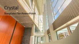  Presentation with abstract modern architecture - PPT layouts featuring business center in vancouver canada background and a  colored foreground