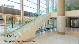  Presentation with abstract modern architecture - Theme enhanced with business center in vancouver canada background and a mint green colored foreground