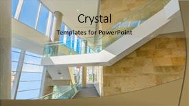  Presentation with abstract modern architecture - Slide set with business center in vancouver canada background and a  colored foreground