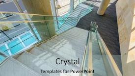  Presentation with abstract modern architecture - Slide deck featuring business center in vancouver canada background and a light gray colored foreground