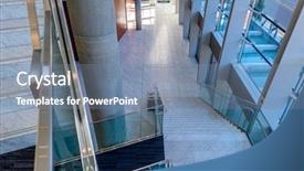  Presentation with abstract modern architecture - Presentation design consisting of business center in vancouver canada background and a seafoam green colored foreground