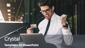  Presentation with business near shoring - PPT layouts enhanced with business center using laptop computer background and a dark gray colored foreground