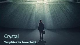  Presentation with challenge - Amazing presentation theme having business challenge - businessman standing near the enter backdrop and a tawny brown colored foreground