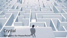  Presentation with square - Beautiful PPT layouts featuring business challenge - elegant businessman standing backdrop and a light blue colored foreground