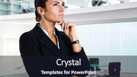  Presentation with challenge - Beautiful presentation featuring business challenge - portrait of a confident businesswoman backdrop and a wine colored foreground