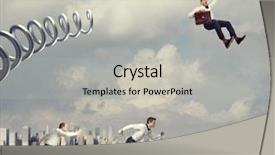  Presentation with advantage - Cool new slide deck with business challenge businessman take advantage backdrop and a light gray colored foreground